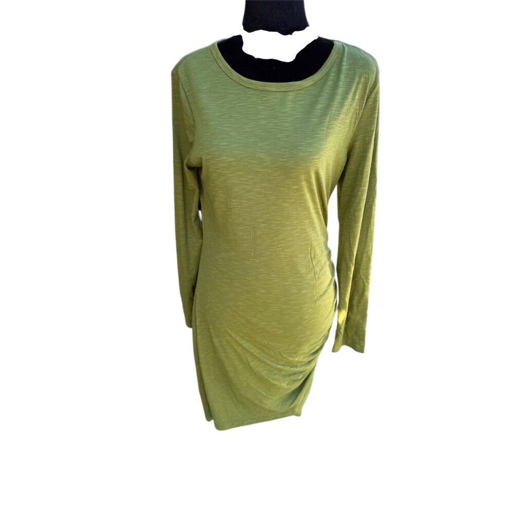 BTFBM Women's Long Sleeve Bodycon Dress Avocado Green Medium